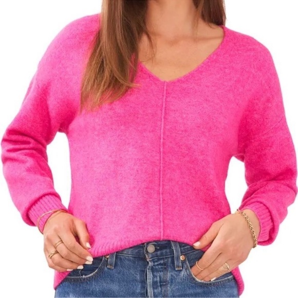 Vince Camuto Sweaters - NWT Vince Camuto Paradox Women Pink Long Sleeve Light Wt Sweater size medium